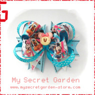 Minnie & Mickey Mouse, Goofy Grosgrain Ribbon Girls 4" Boutique Bow Hair Bows ( Hair Clip or Hair Band) 